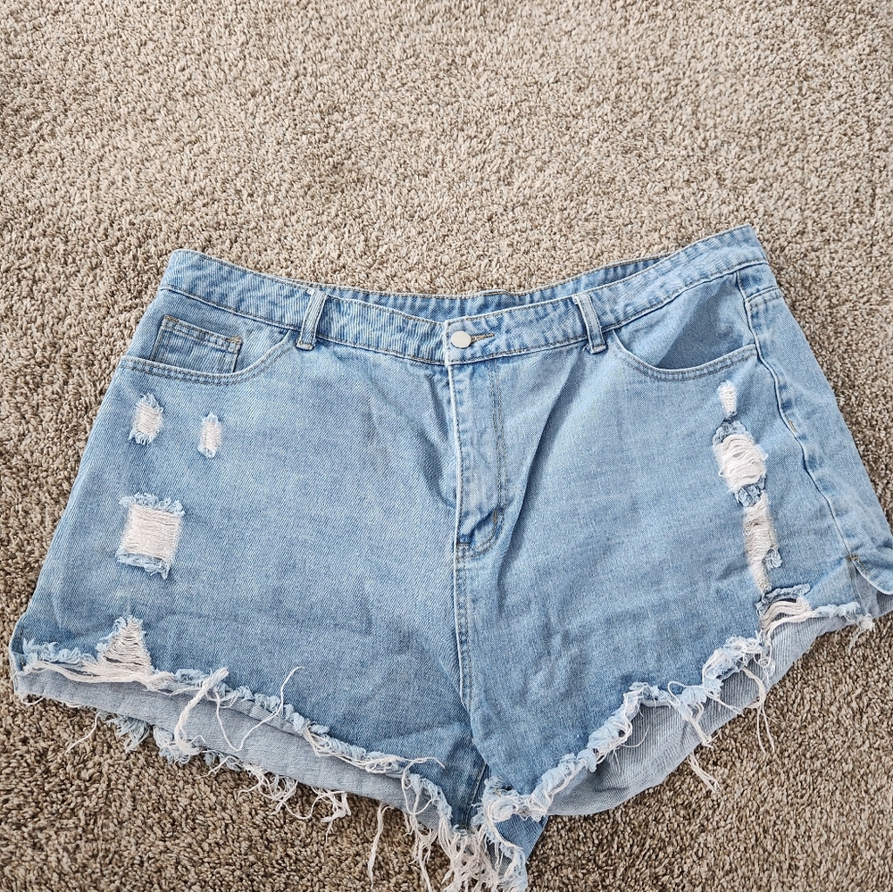 Plus denim shorts